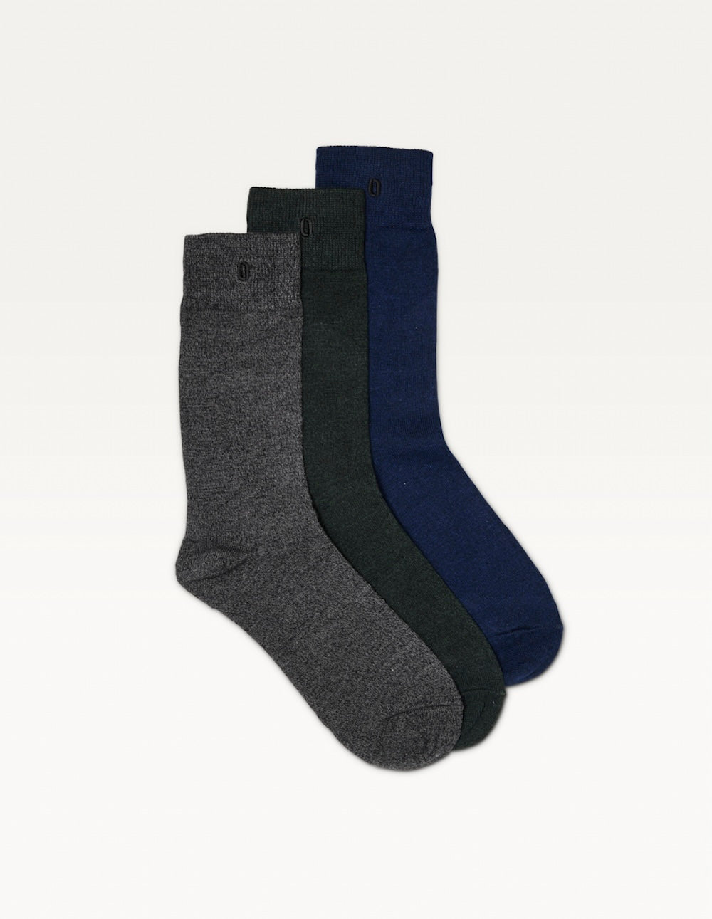 Pack of 3 Chaussettes - Chiné gray bleu and vert