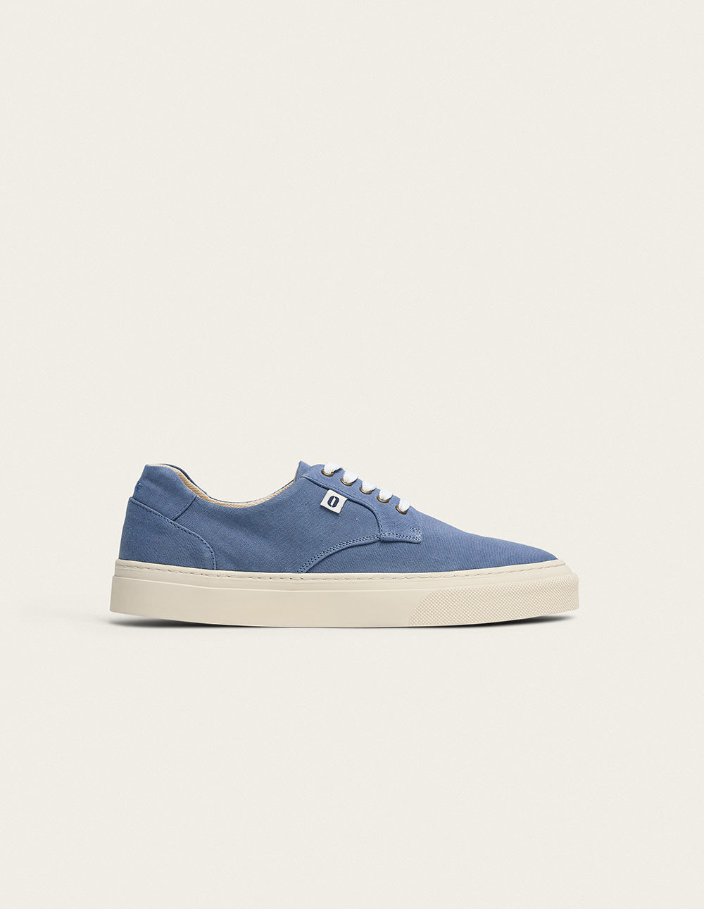 Baskets basses Alexandre - Toile bleu petrole