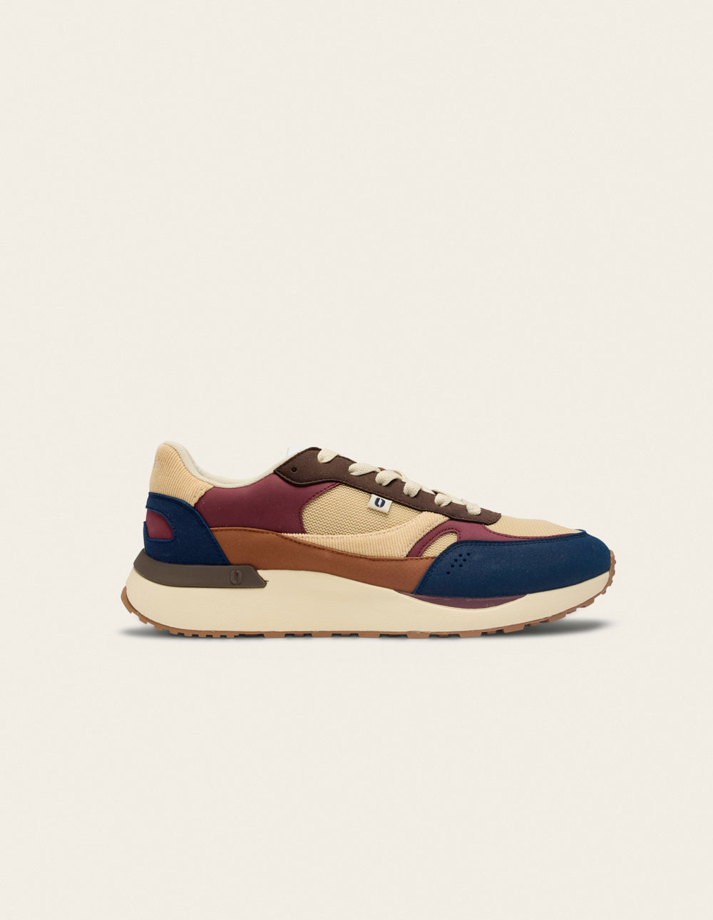 Baskets basses Anael - Bleu bordeaux ecru