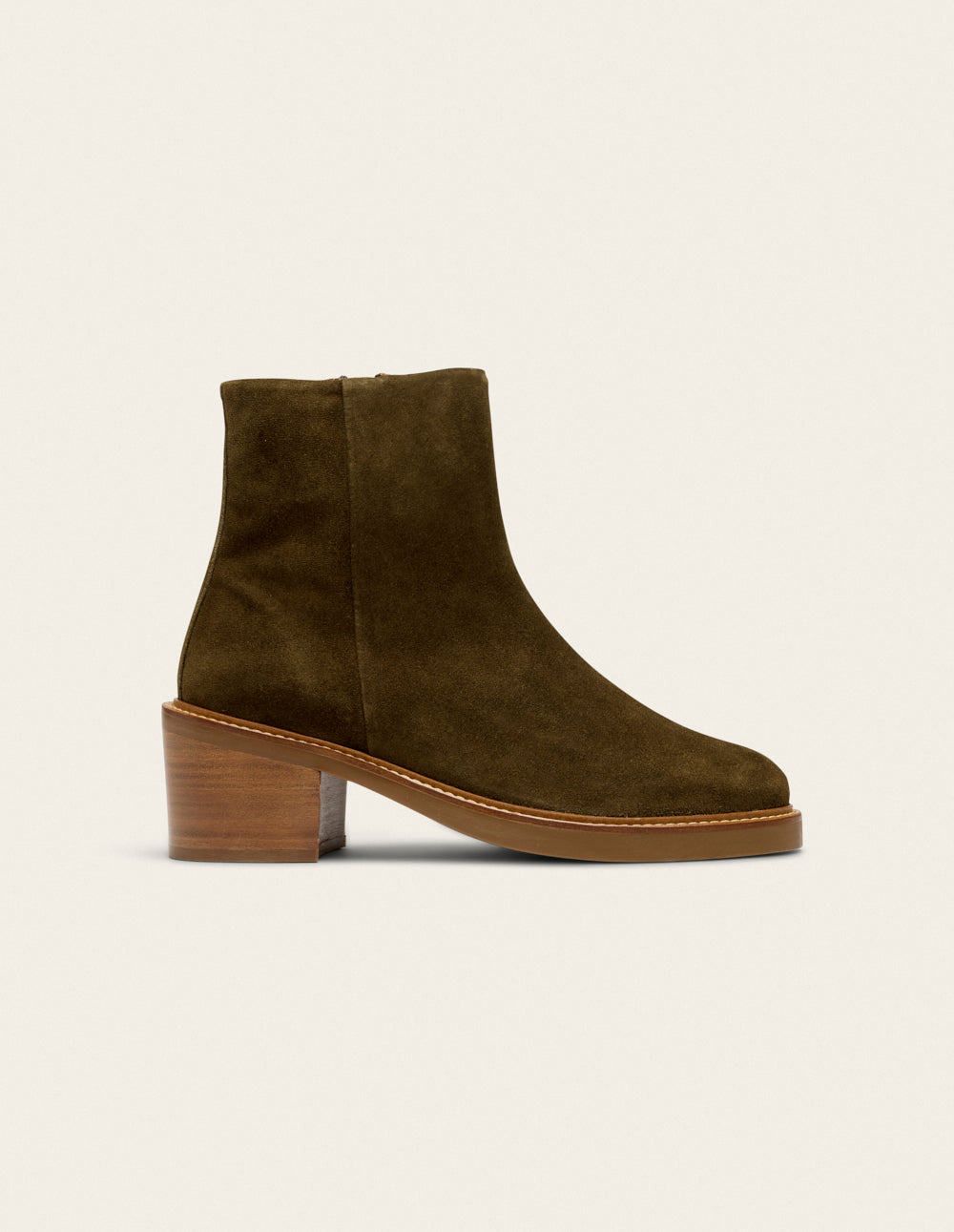 Véronique tall ankle boots - Suède kaki