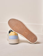 Baskets basses Alexandra - Toile rose citron vert d'eau