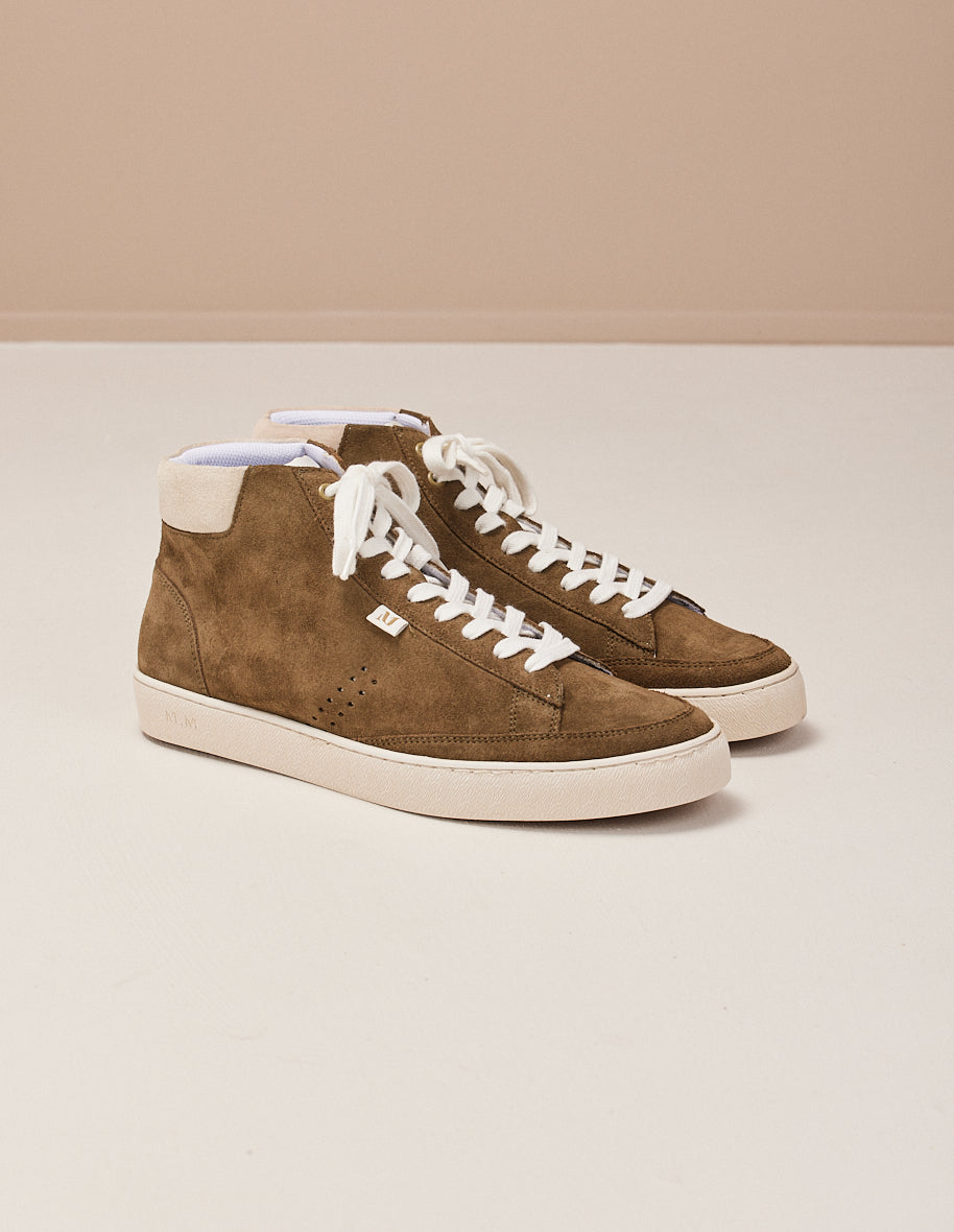 Baskets Alexis - Suède olive