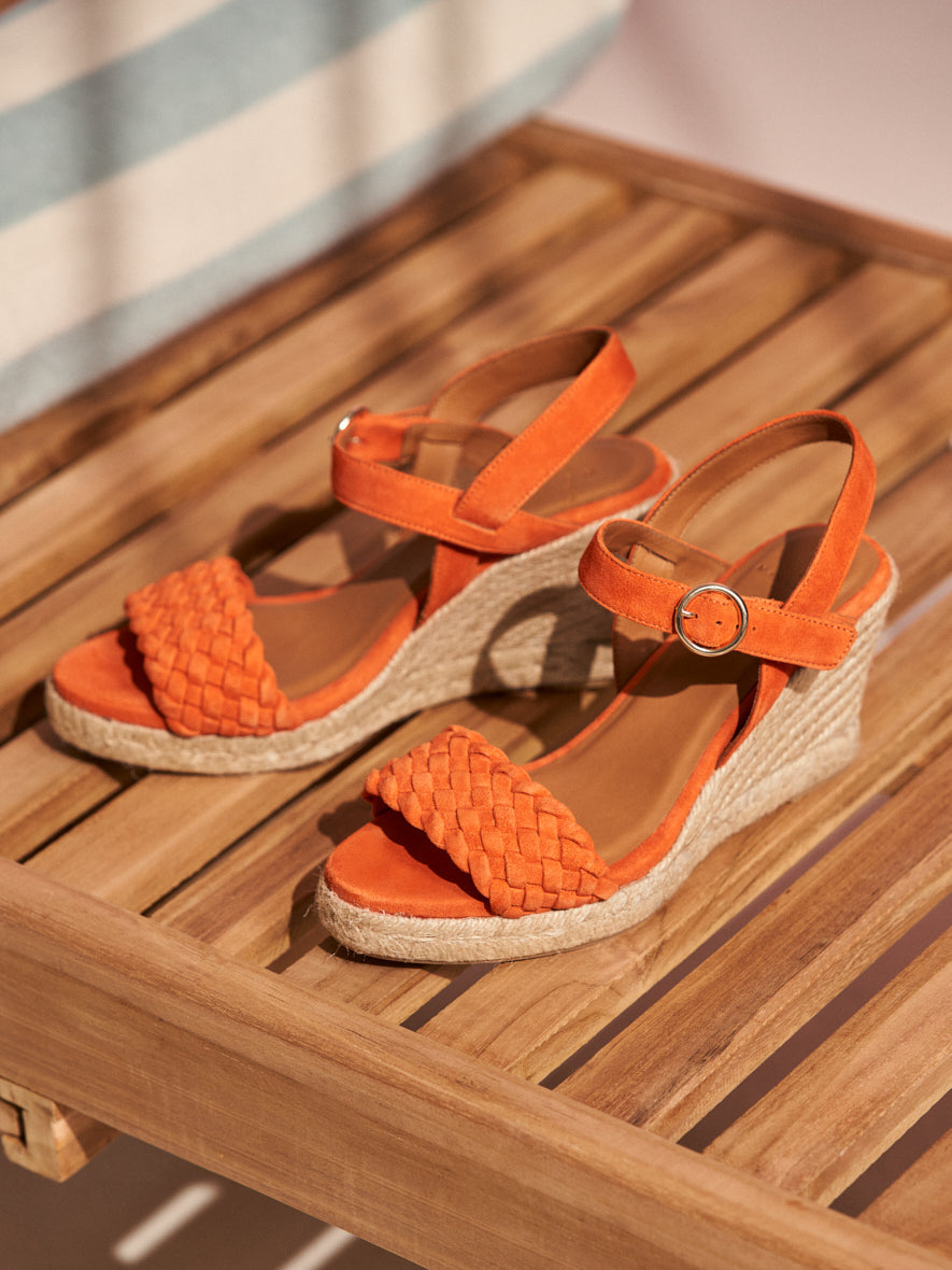 Compensated Espadrilles Amber - Suede orange