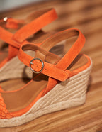 Compensated Espadrilles Amber - Suede orange