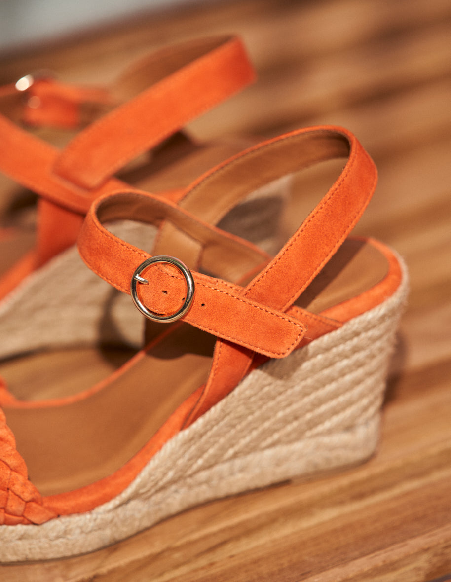 Compensated Espadrilles Amber - Suede orange