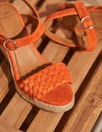 Compensated Espadrilles Amber - Suede orange