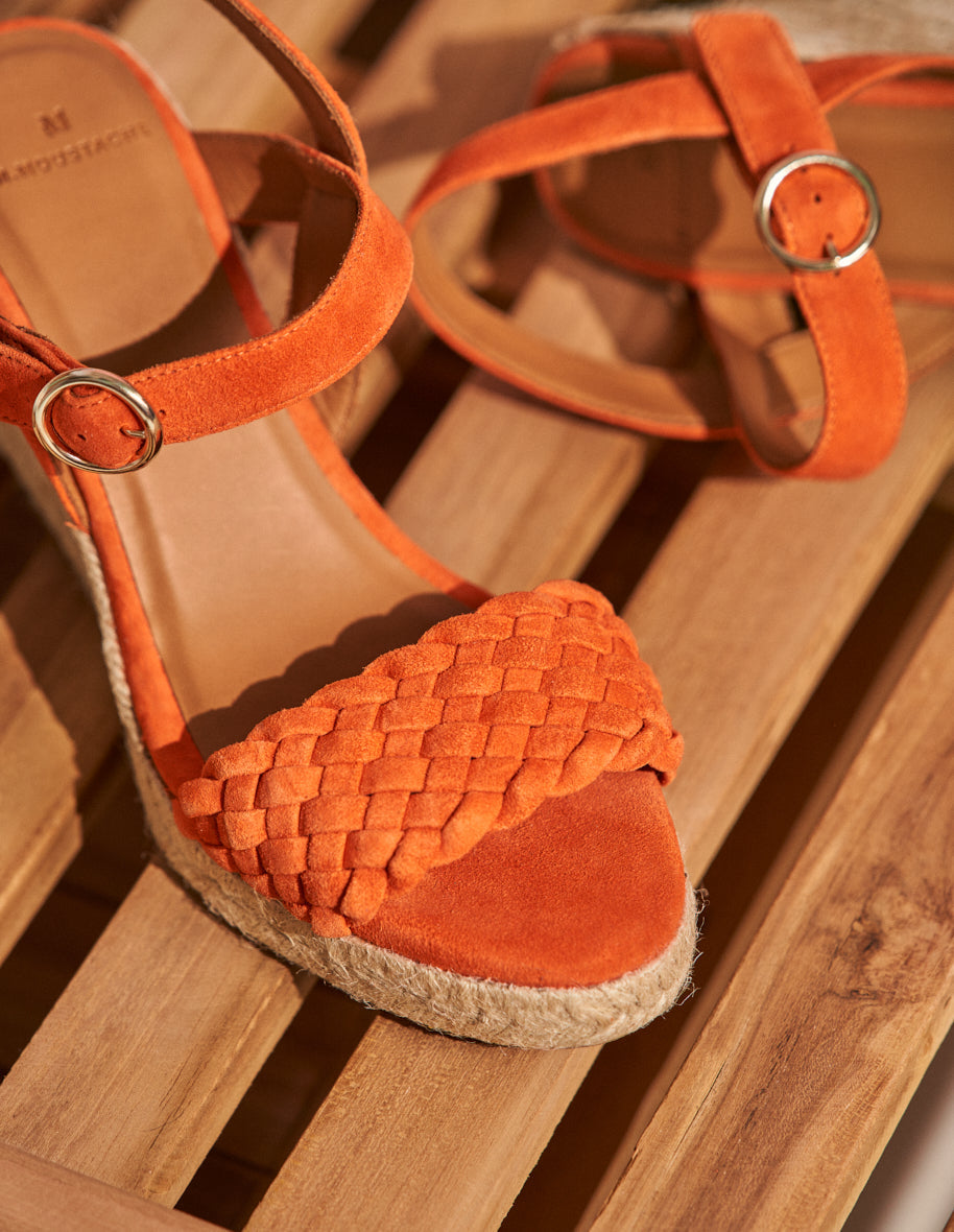 Compensated Espadrilles Amber - Suede orange