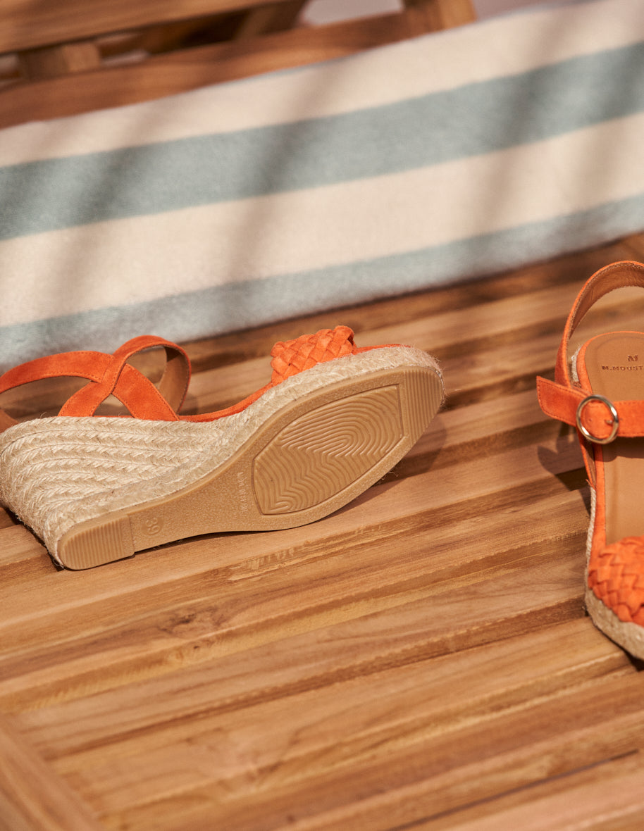 Compensated Espadrilles Amber - Suede orange