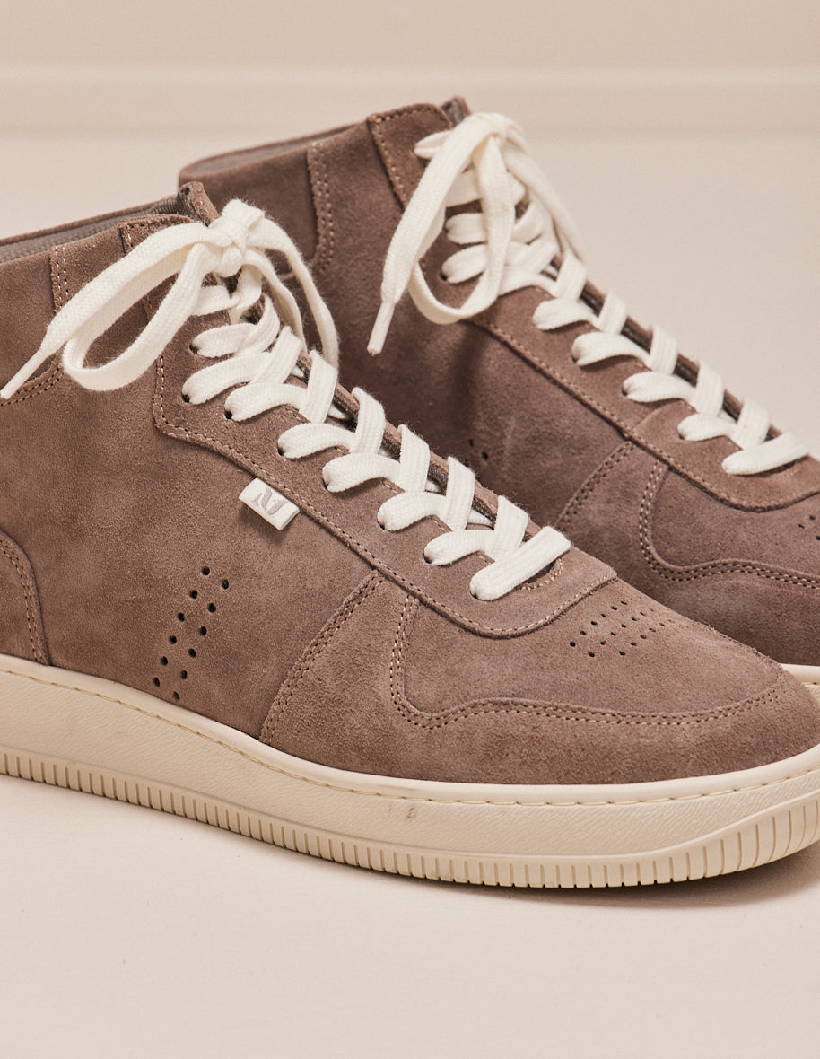 Arnaud upright baskets - Gray suede