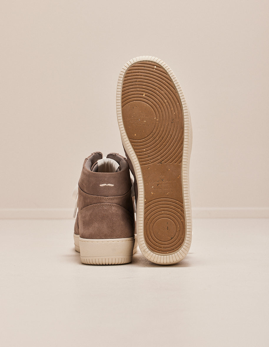 Arnaud upright baskets - Gray suede