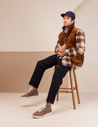 Arnaud upright baskets - Gray suede