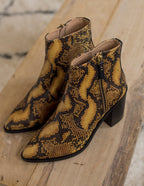 Céleste ankle boots - Cuir Python Cognac