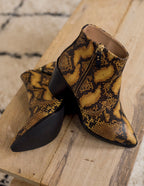 Céleste ankle boots - Cuir Python Cognac