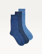 Pack of 3 Chaussettes - Chiné bleu