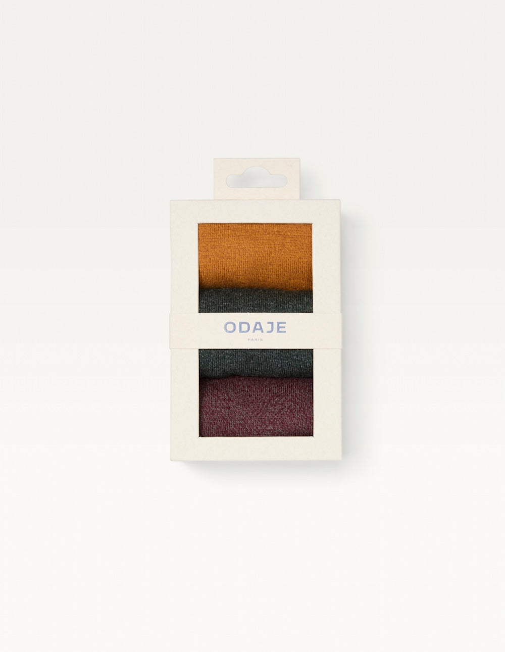 Pack of 3 Chaussettes - Chinese burgundy vert and mutarde