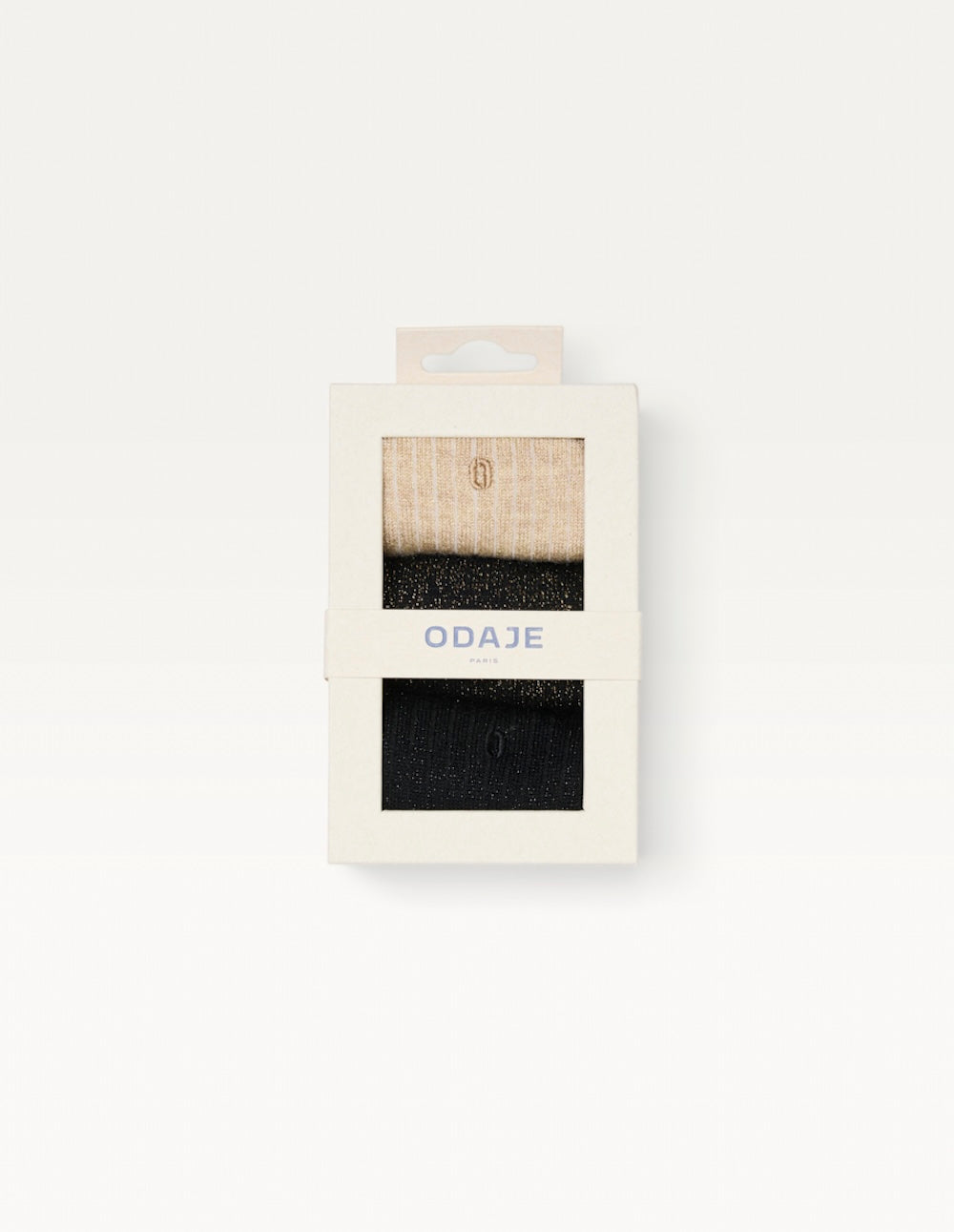 Pack of 3 Chaussettes - Côtelé doré brown noir