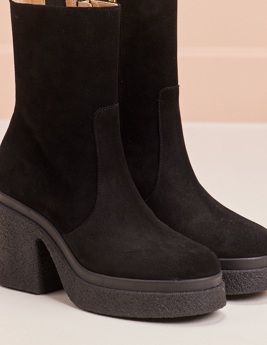 Claire ankle boots - Suede noir