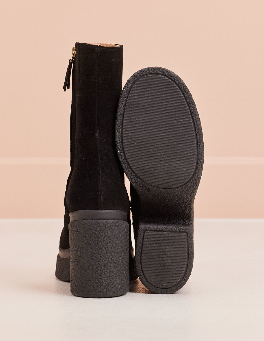 Claire ankle boots - Suede noir