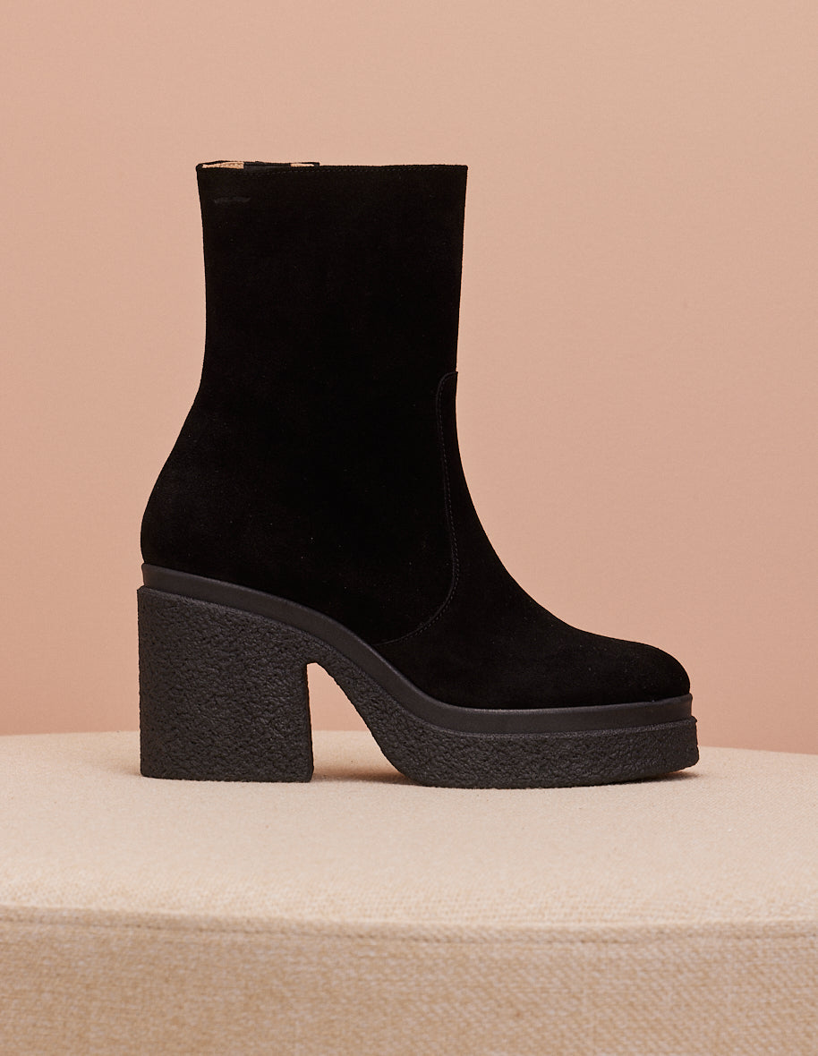 Claire ankle boots - Suede noir
