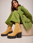 Claire tall ankle boots - Sable suede