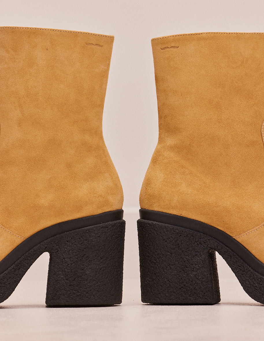 Claire tall ankle boots - Sable suede
