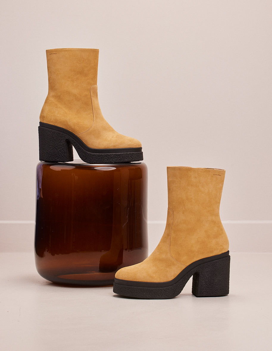 Claire tall ankle boots - Sable suede