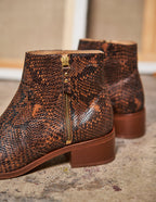 Bottines plates Coline - Python brown