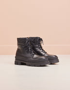 Estelle laced ankle boots - Cuir noir
