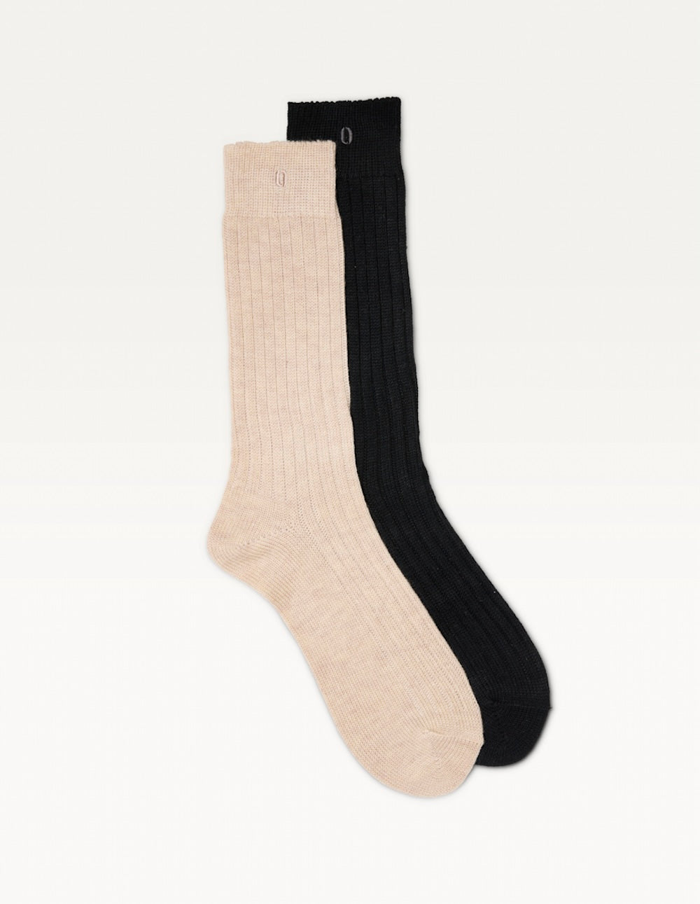 Pack of 2 Chaussettes - Épaisses Chaussettes Noir beige