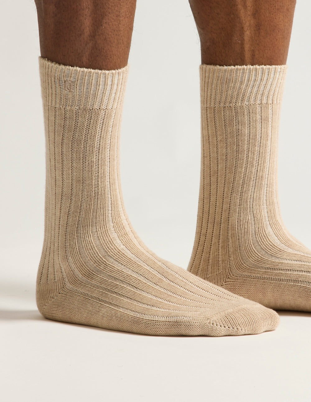 Pack of 2 Chaussettes - Épaisses Chaussettes Noir beige