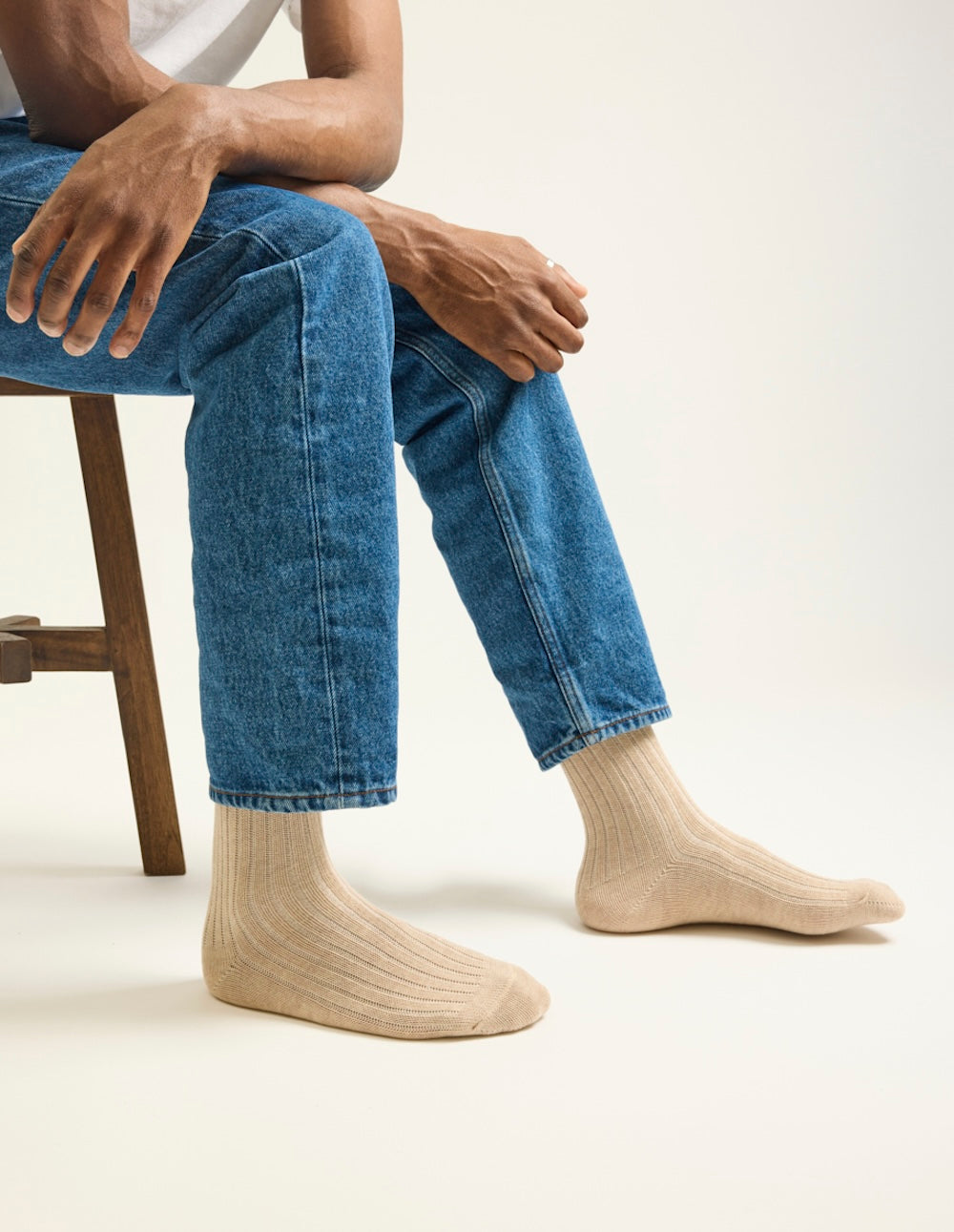 Pack of 2 Chaussettes - Épaisses Chaussettes Noir beige