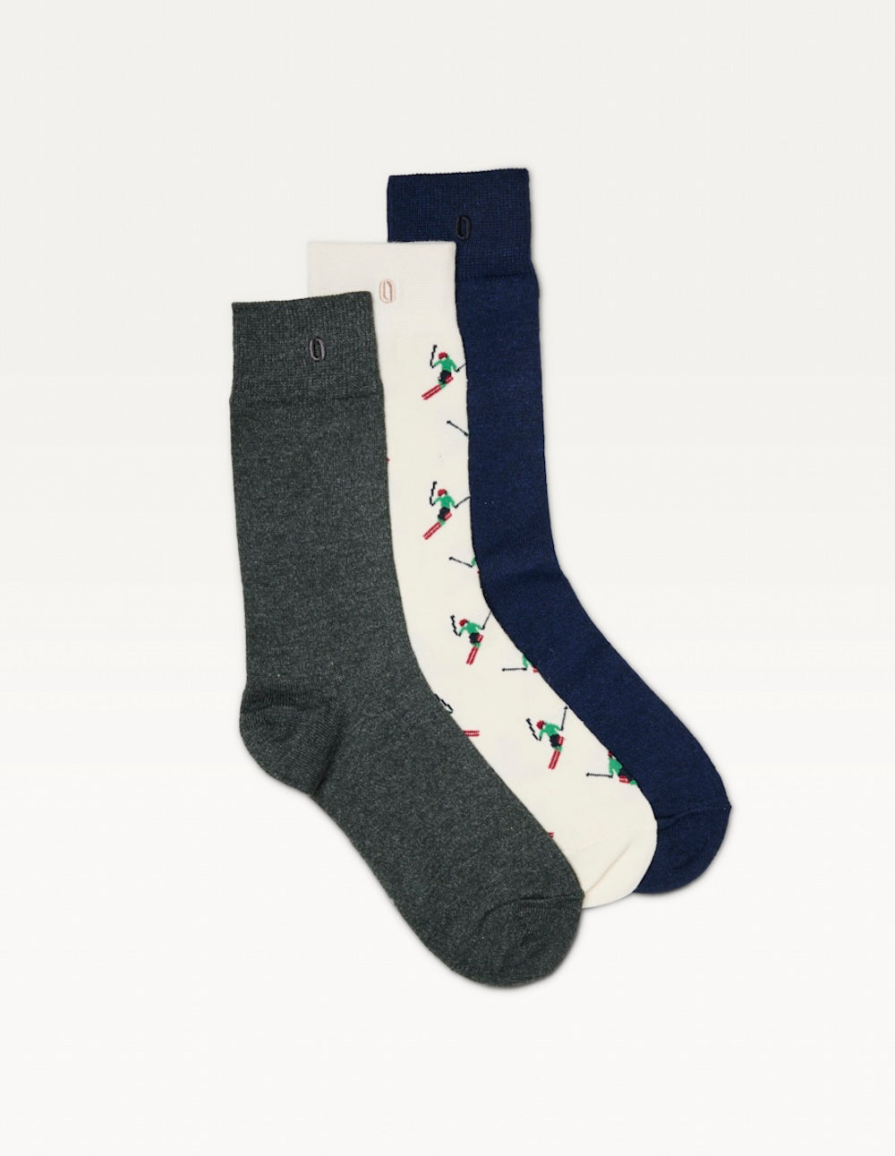 Pack of 3 Chaussettes - Skieur marine vert