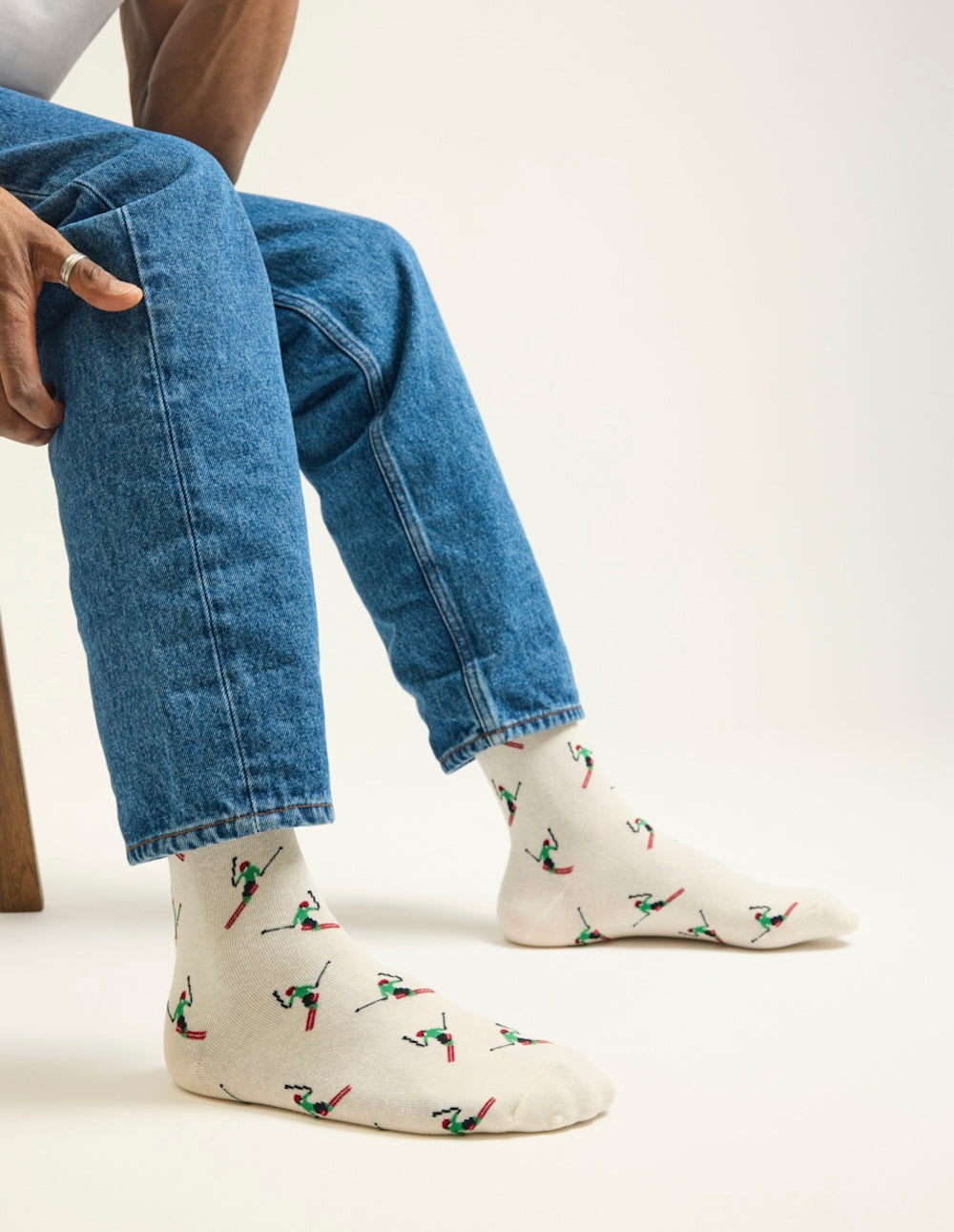 Pack of 3 Chaussettes - Skieur marine vert