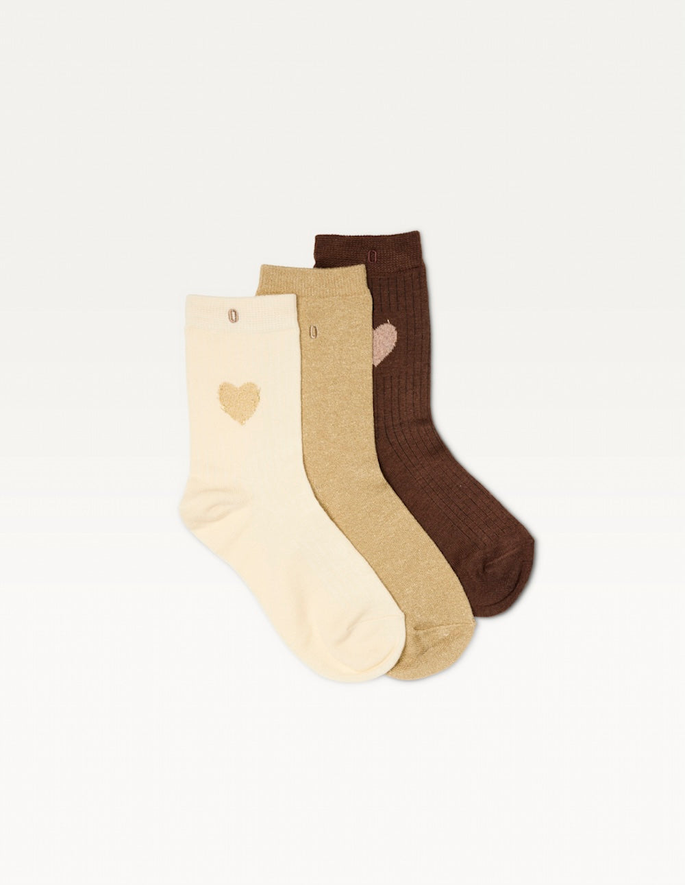 Pack of 3 Chaussettes - Brown doré ecru costume