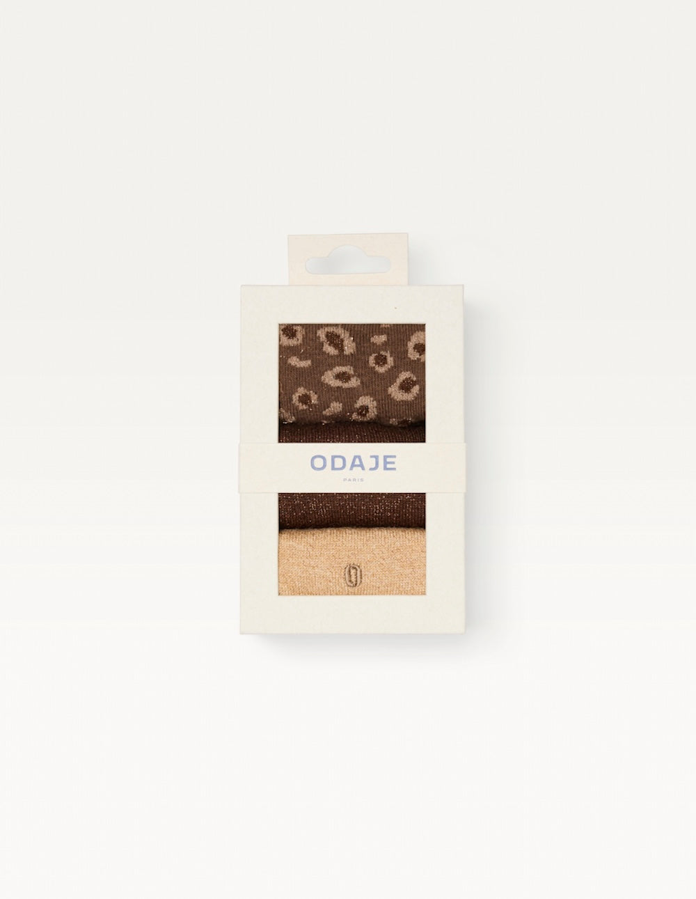 Pack of 3 Chaussettes - Fantasy paillettes and brown doré léopard