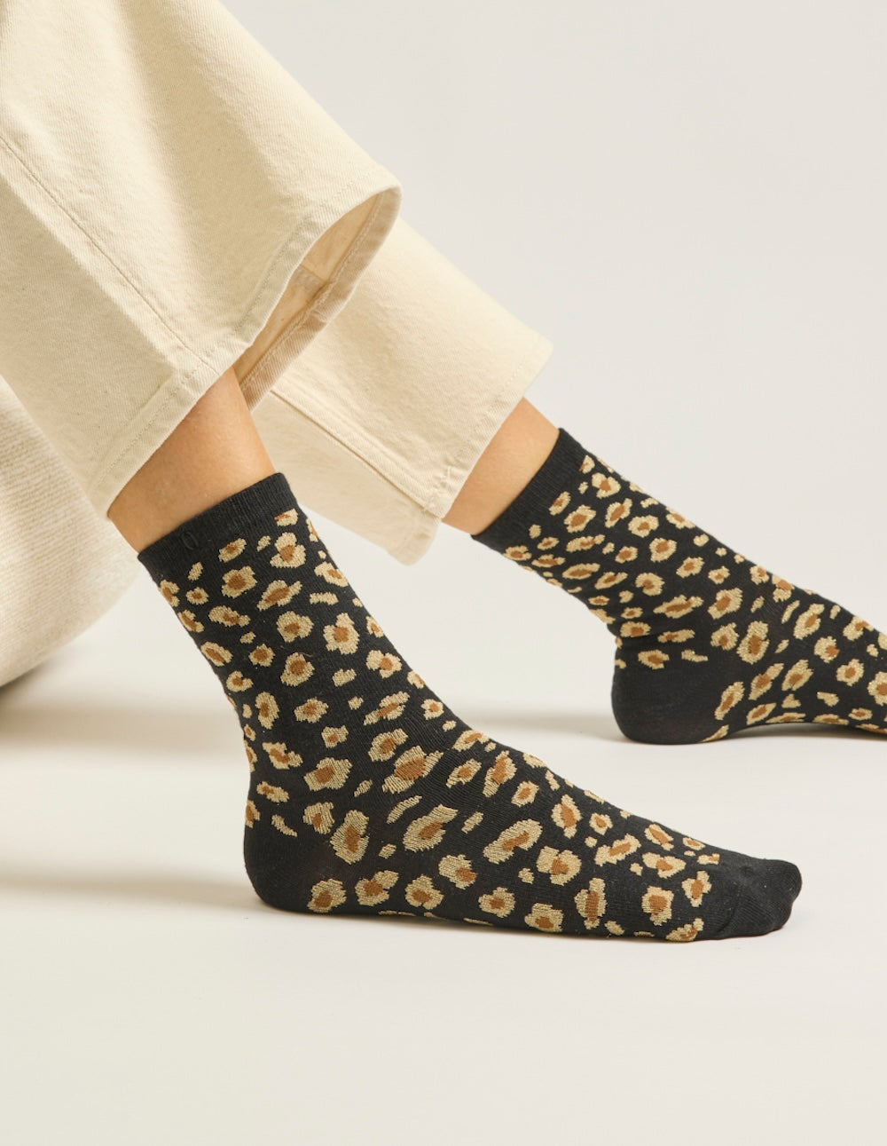 Gift set of 7 chaussettes - Chaussettes Léopard et paillettes