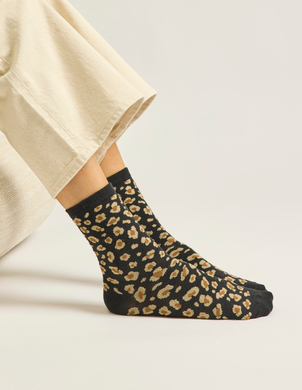 Pack of 3 Chaussettes - Fantasy paillettes and léopard noir doré