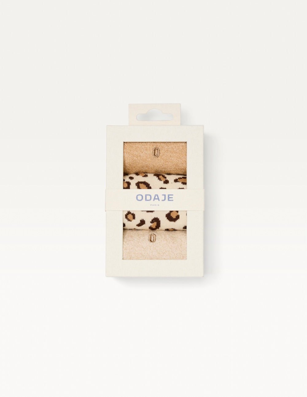 Pack of 3 Chaussettes - Fantasy paillettes and beige léopard