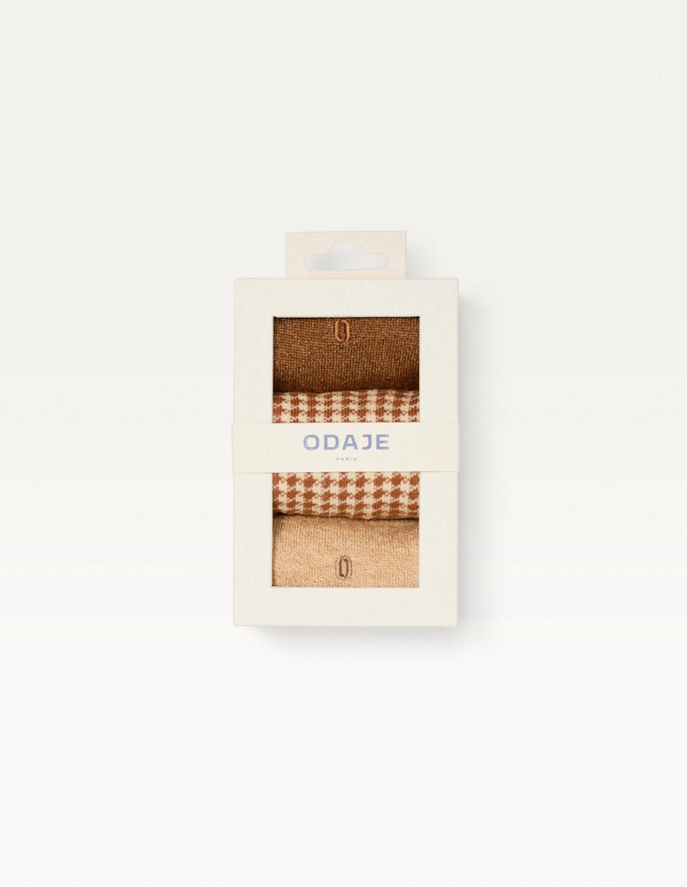 Pack of 3 Chaussettes - Paillettes and brown houndstooth