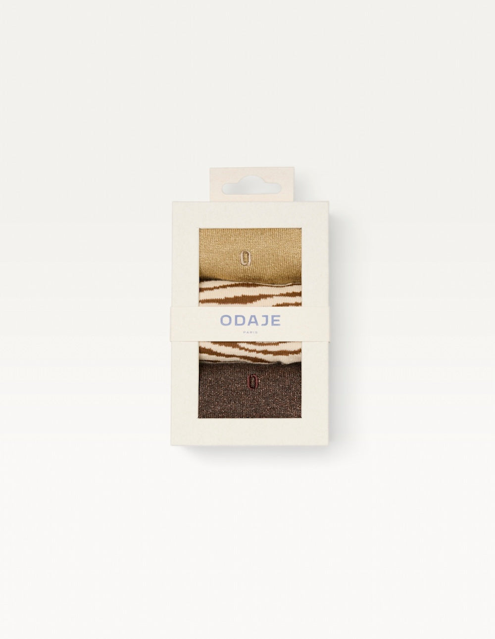 Pack of 3 Chaussettes - Fantasy paillettes and brown doré zèbre