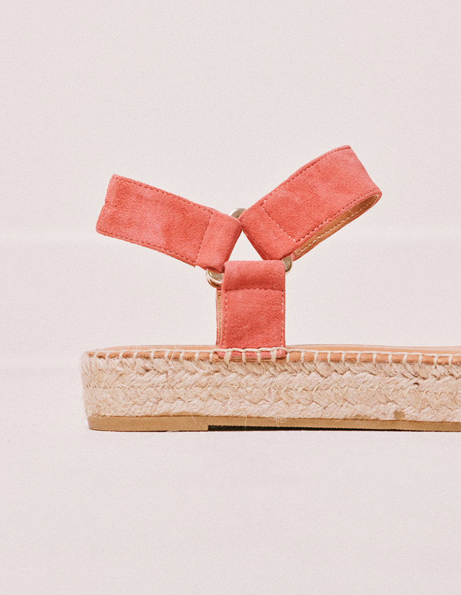 Espadrilles Flore - Suede coral