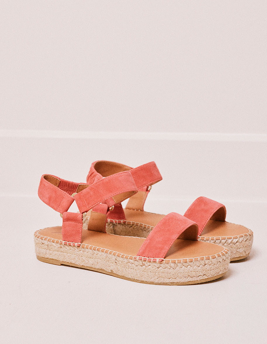 Espadrilles Flore - Suede coral