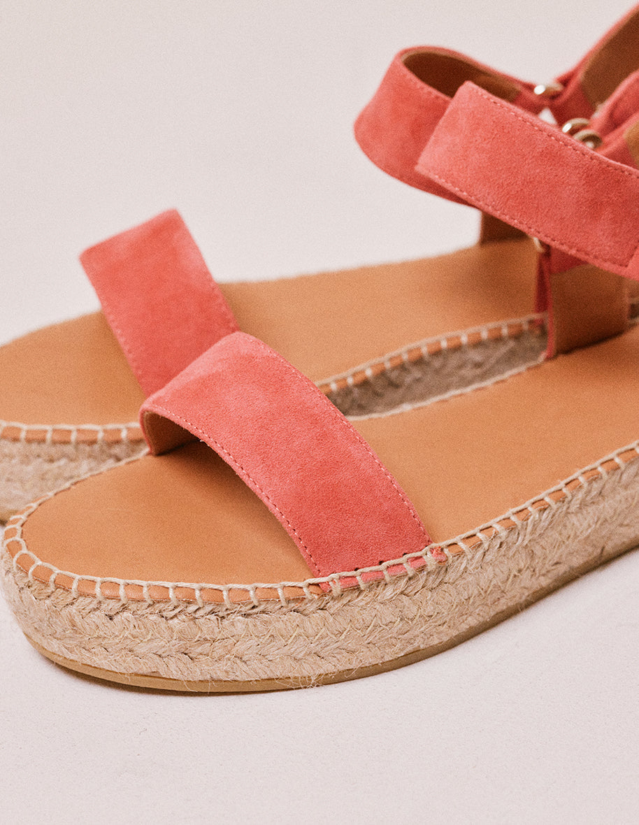Espadrilles Flore - Suede coral
