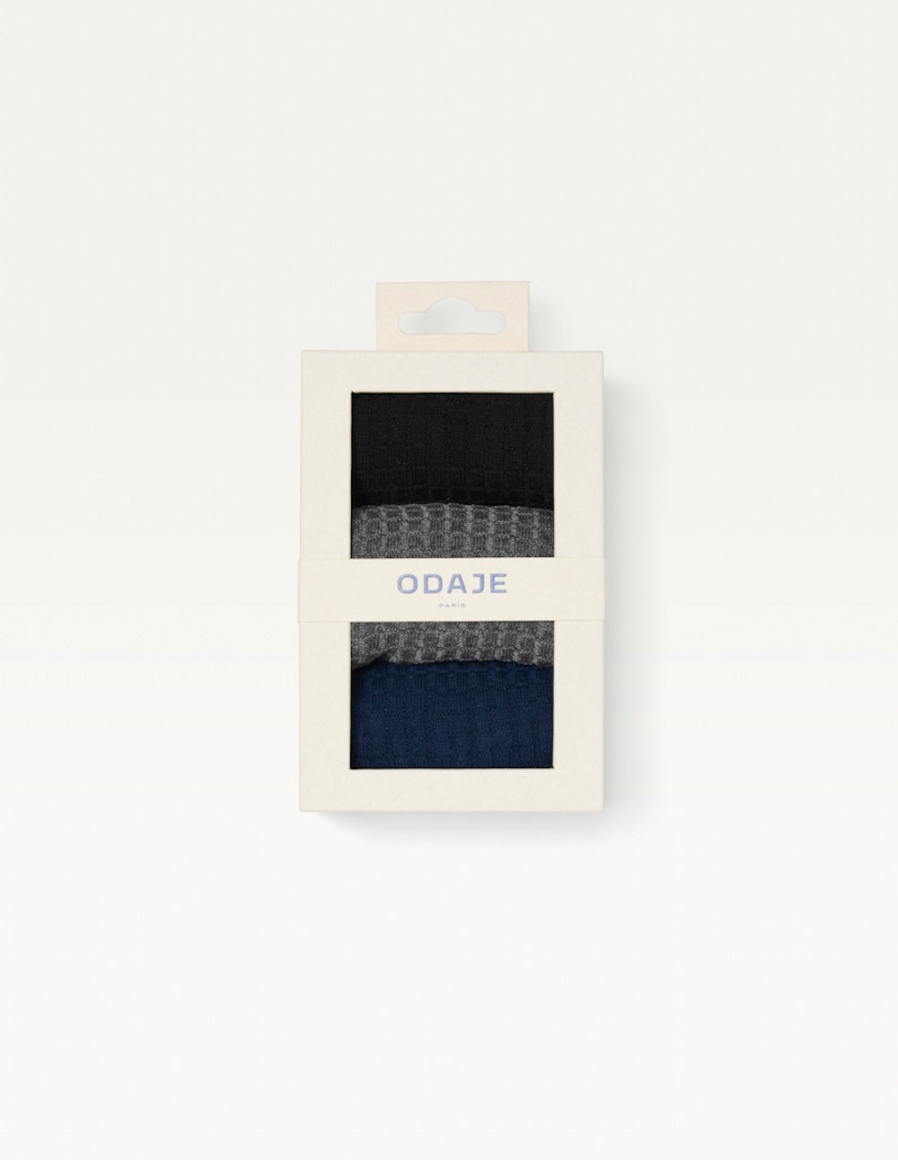 Pack of 3 Chaussettes - Nid d'abeille noir gris marine