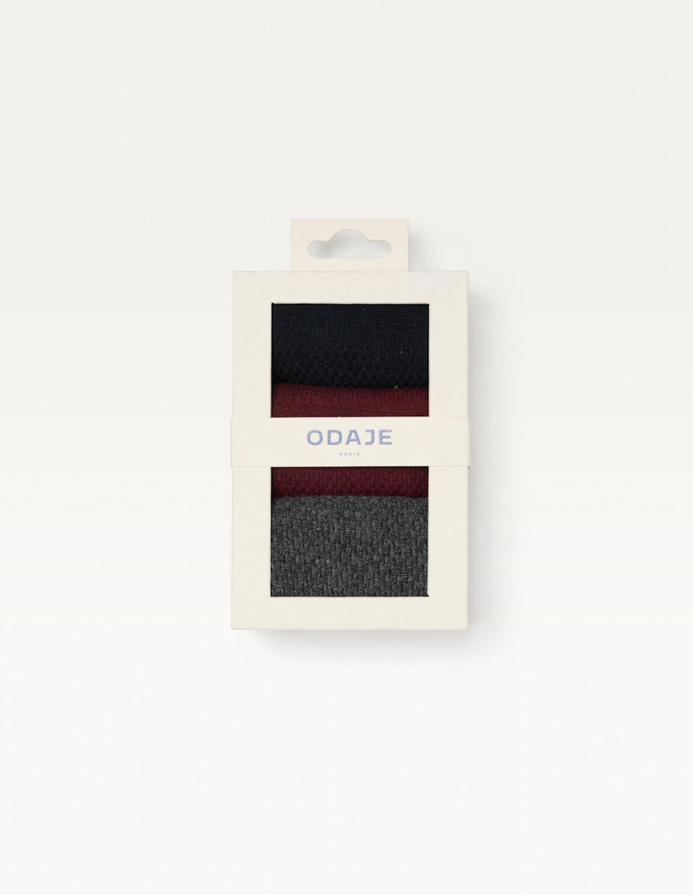 Pack of 3 Chaussettes - Gaufré marine burgundy and gray