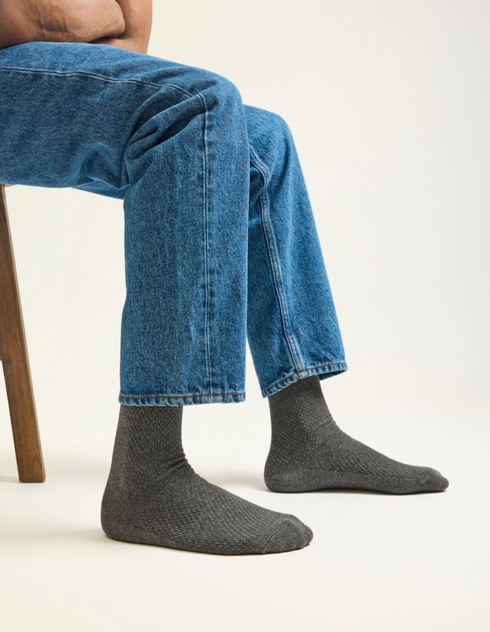 Pack of 3 Chaussettes - Gaufré marine burgundy and gray