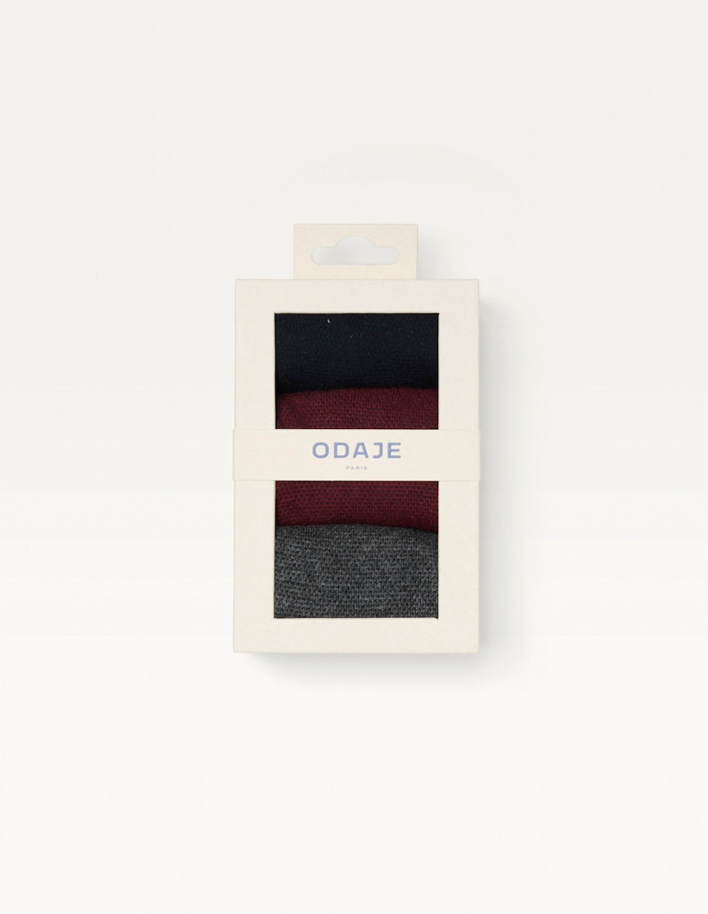 Pack of 3 Chaussettes - New Gaufré marine burgundy gray