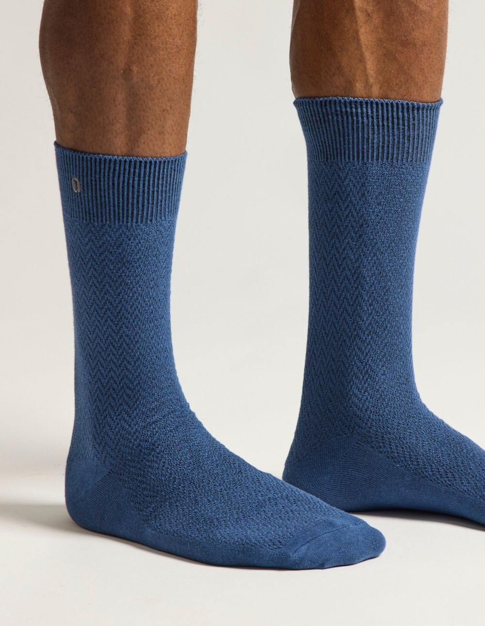 Pack of 3 Chaussettes - Chevrons Gaufré noir marine and bleu