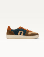 Baskets basses Matthieu - Kaki beige cognac
