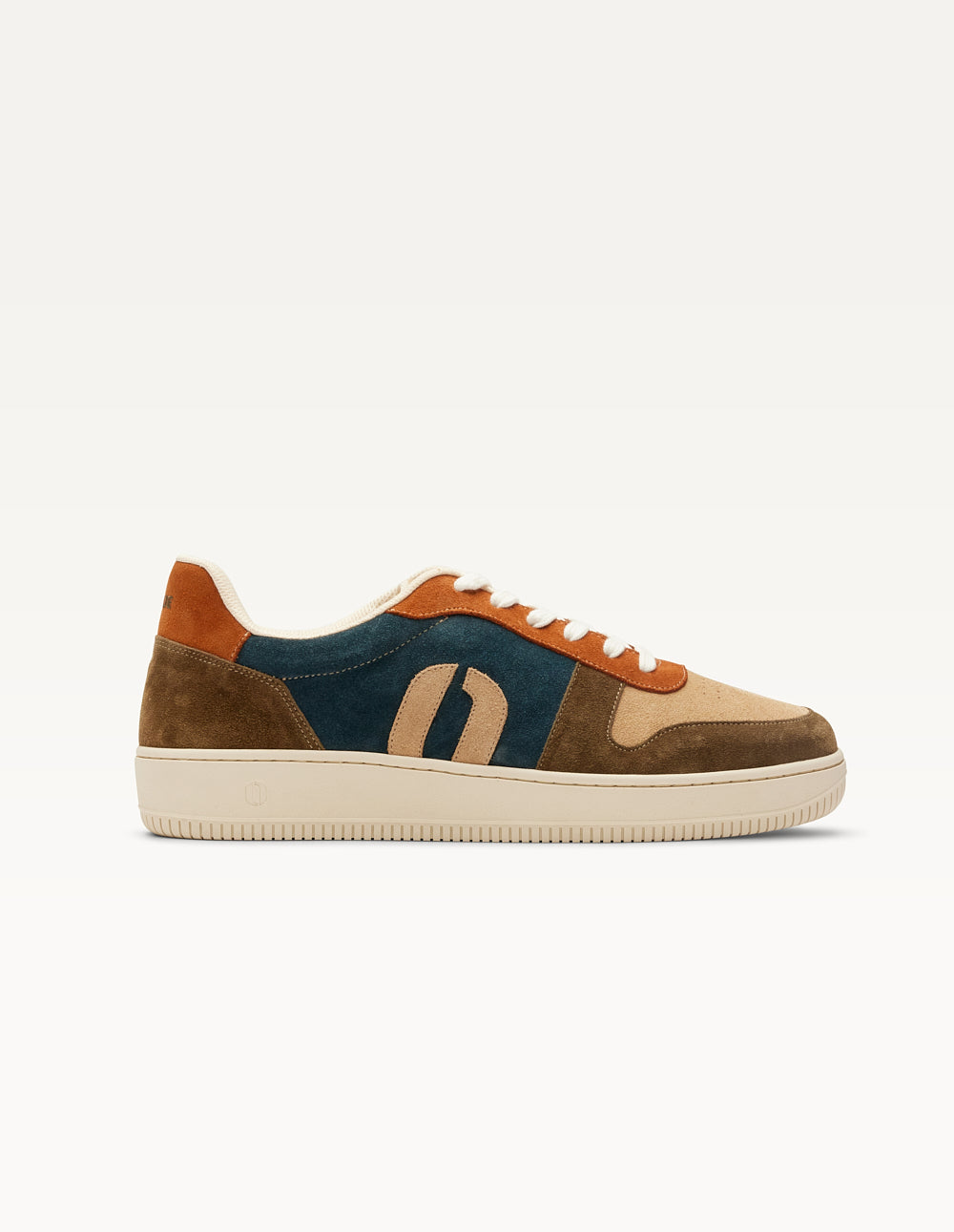 Baskets basses Matthieu - Kaki beige cognac